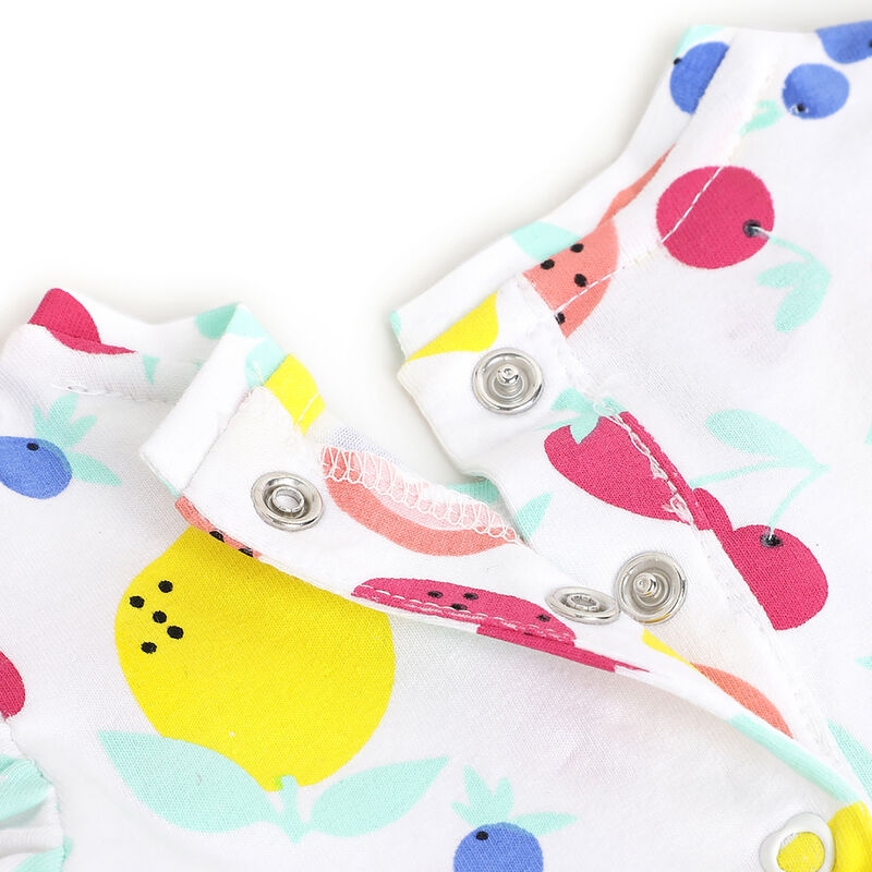 Girls Floral Printed Short Sleeve Dress image number 3